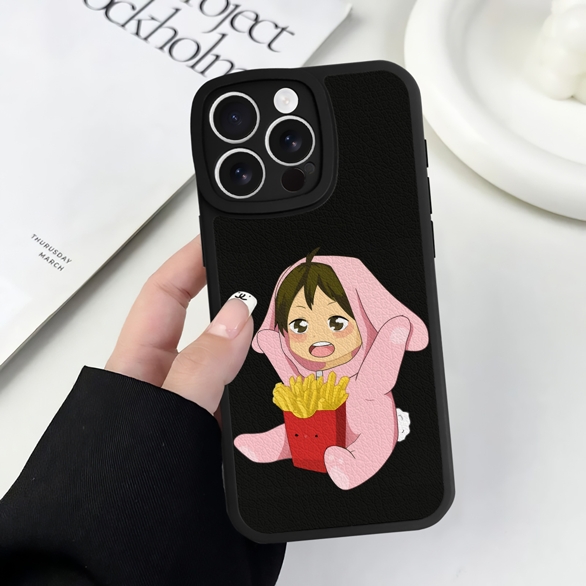 （画像用） ハイキュー!! Haikyu!! 【iPhone 16シリーズ対応】シリコンスマホケース（レザー調） 材質：シリコン